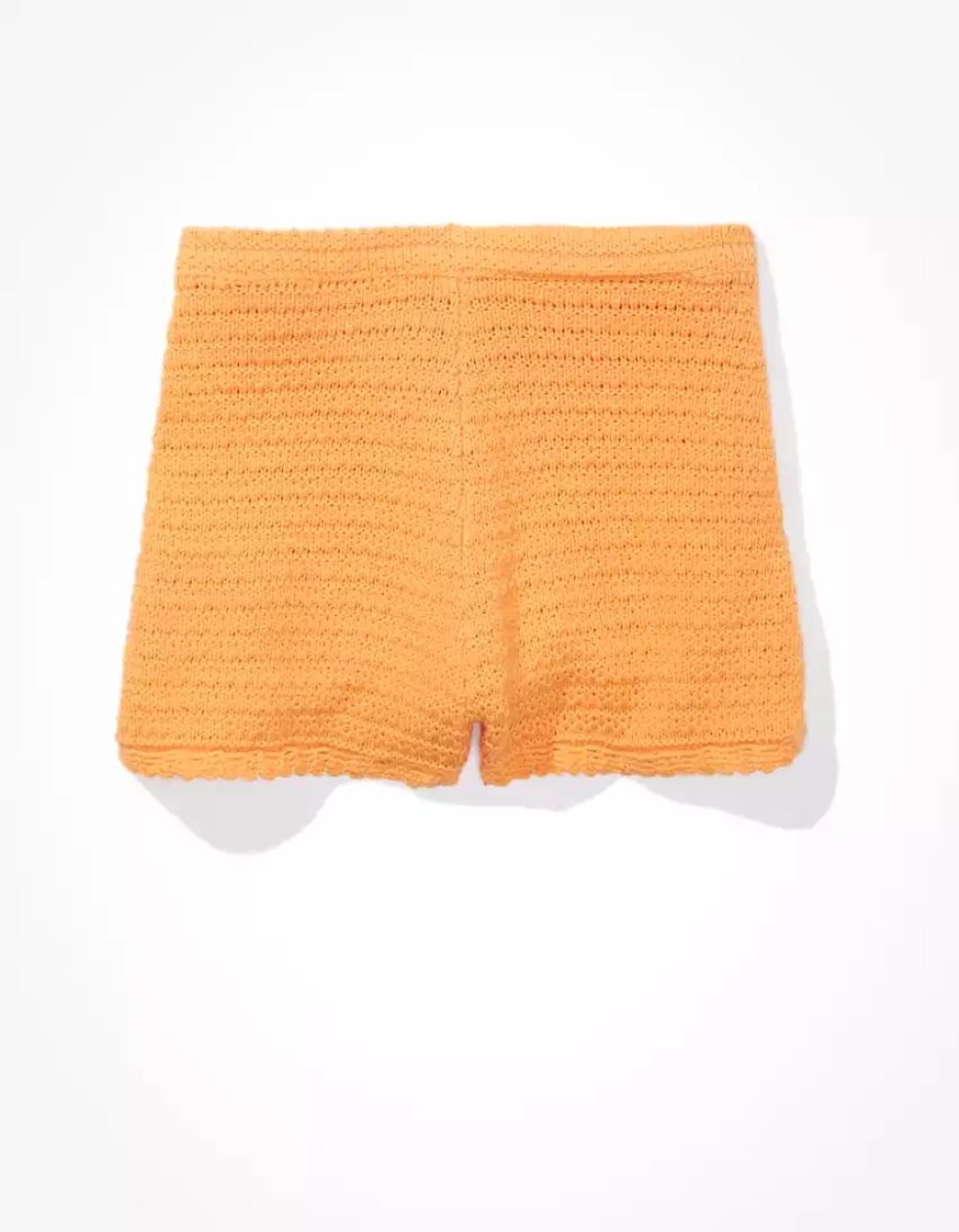 Shorts American Eagle AE Crochet Pull Orange Femme | KGO-29764734